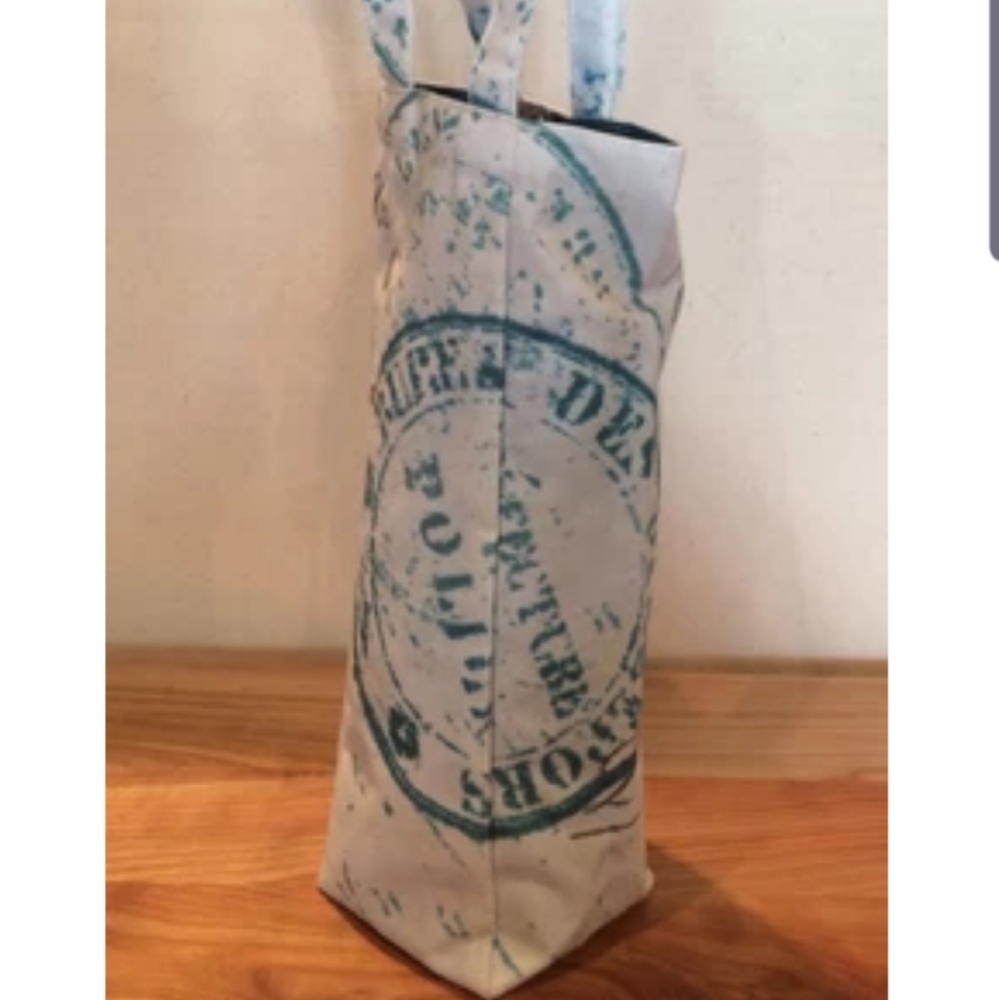 Paris Canvas Wine Gift Bag
